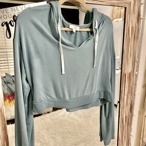 Cropped light weight hoodie
